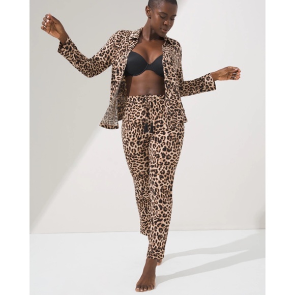 Soma - COOL NIGHTS Tassel-Tie Ankle Pajama Pants sz: M - Picture 2 of 4